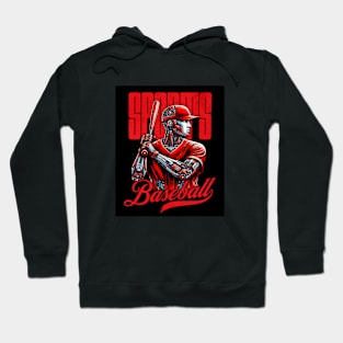 baseball player sports mechanic futuristic Hoodie